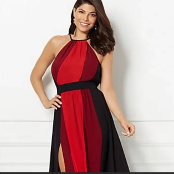 eva mendes for New York & Company | Dresses | Beautiful Maxi High Slit Gown  Eva Mendes X Nwot | Poshmark